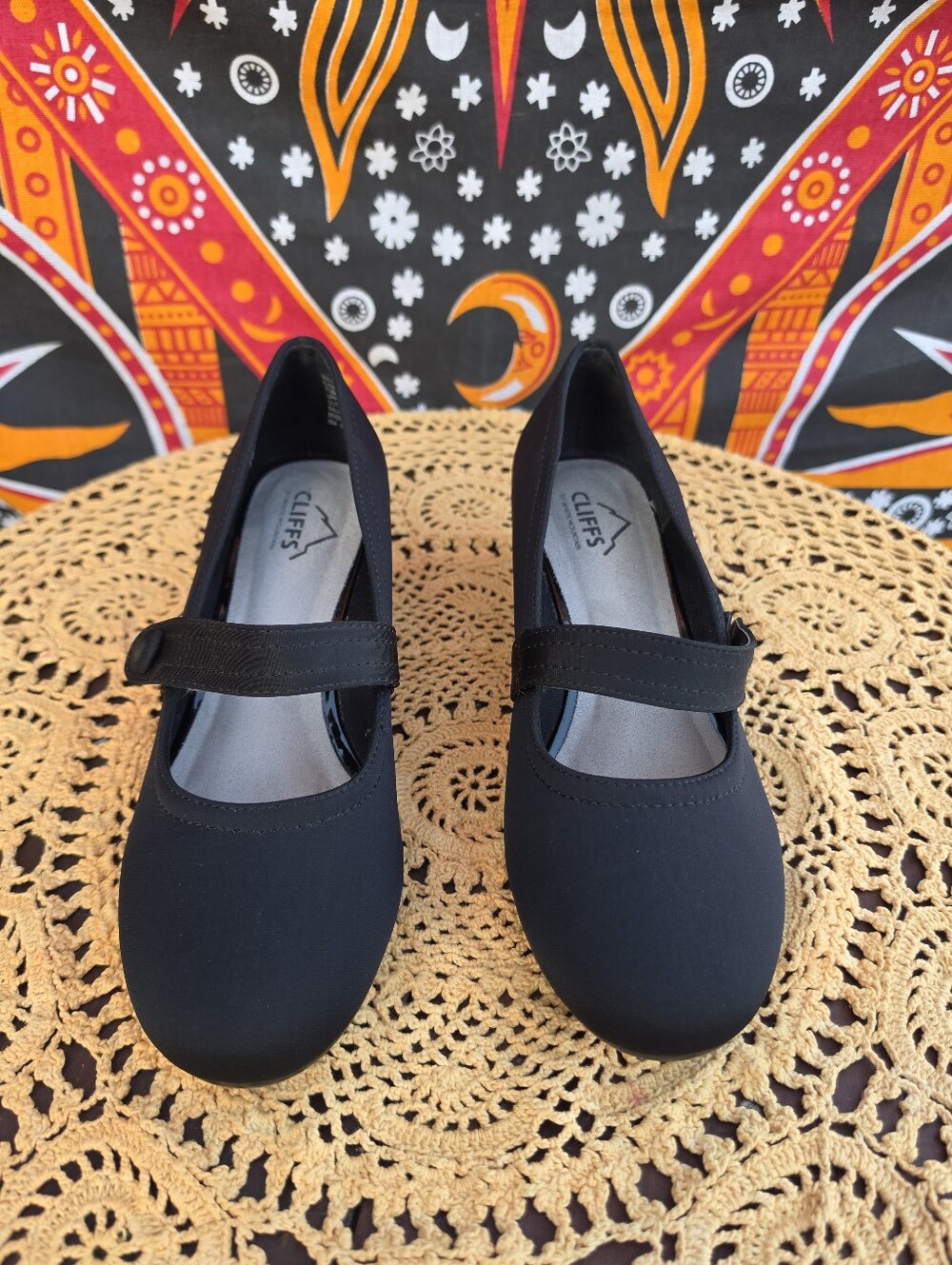 Cliffs by White Mountain Black Mary Jane Wedge Pumps Women’s 7.5 M